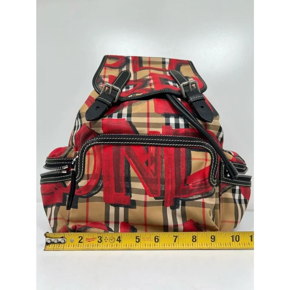 Burberry Graffiti Check Backpack